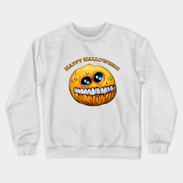 Happy Halloween Pumpkin Crewneck Sweatshirt by Salogwyn